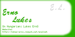 erno lukes business card